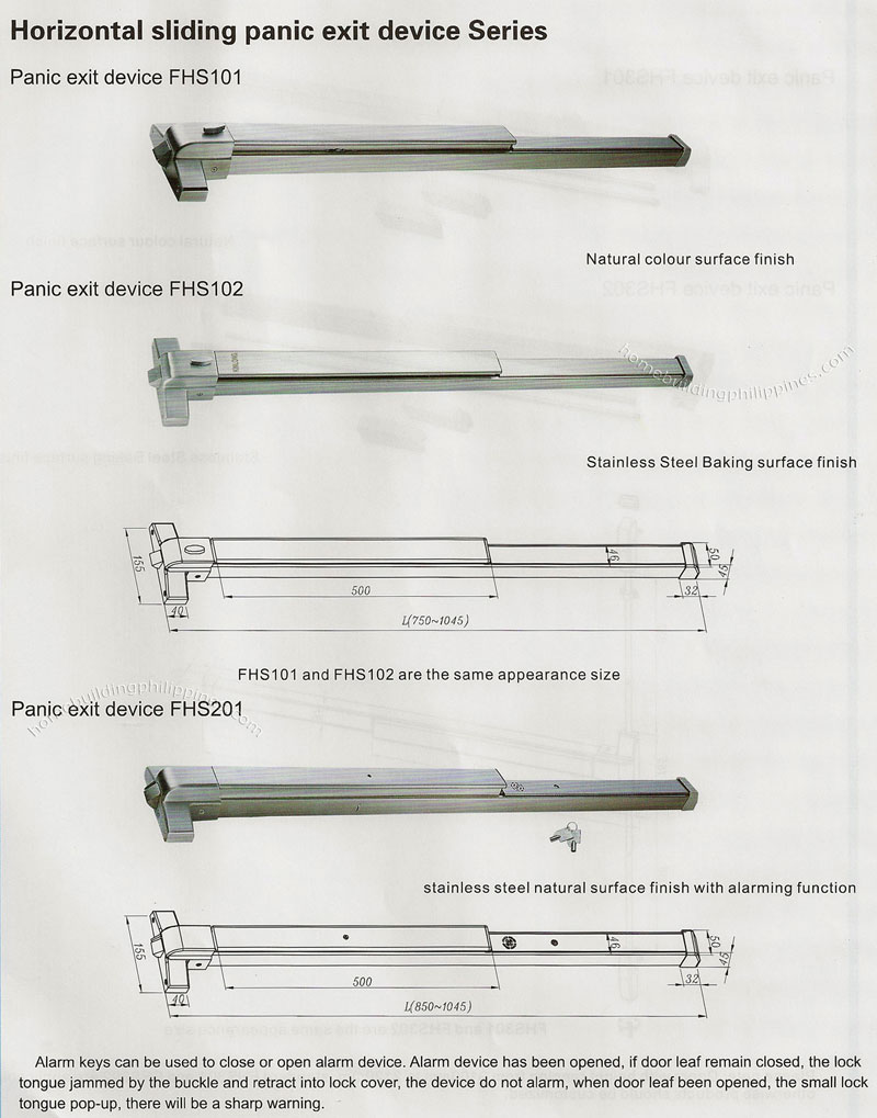 Horizontal Sliding Panic Exit Device Series