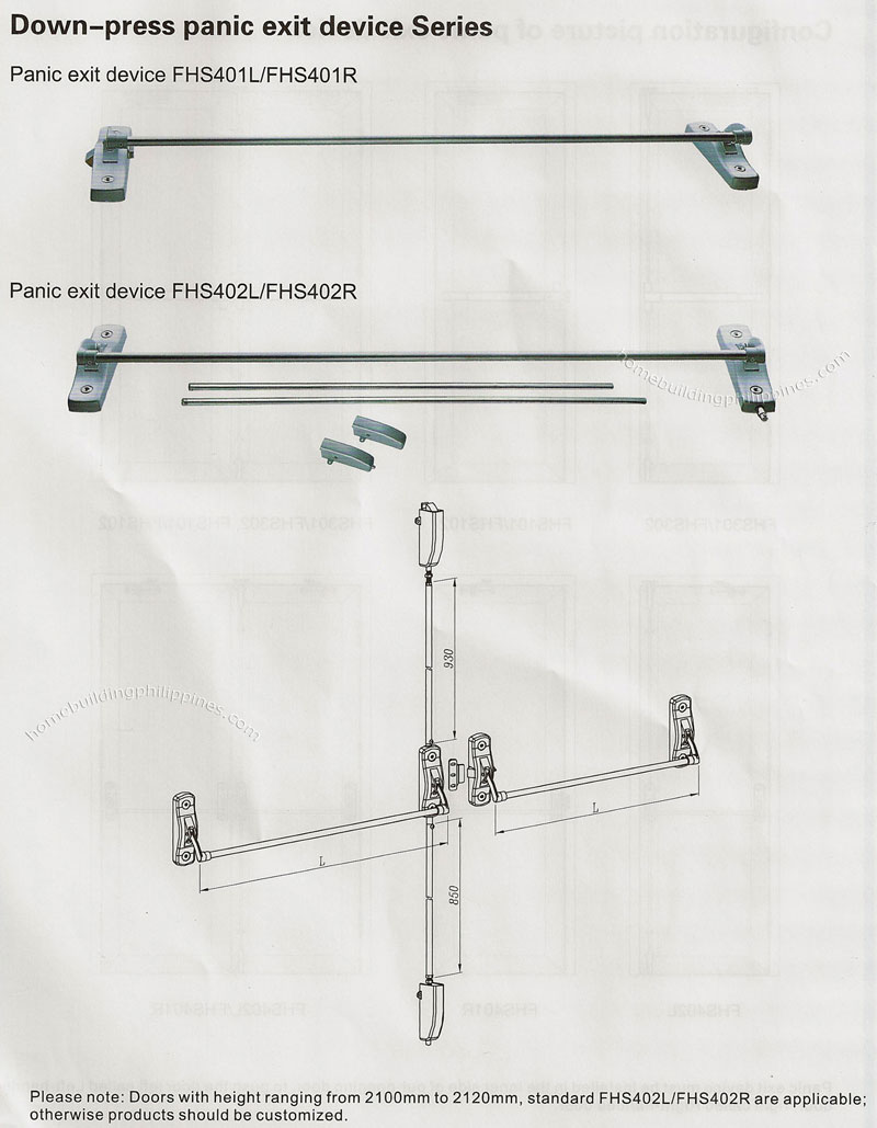 Down Press Panic Exit Device Series