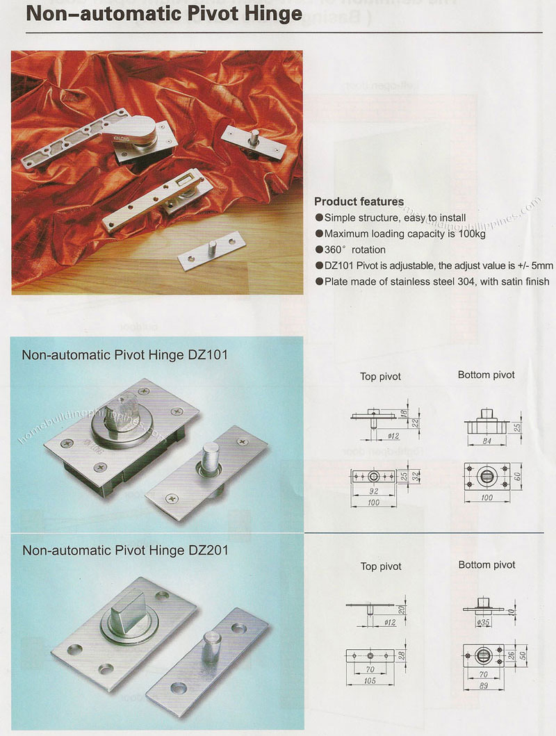 Non-Automatic Pivot Hinge