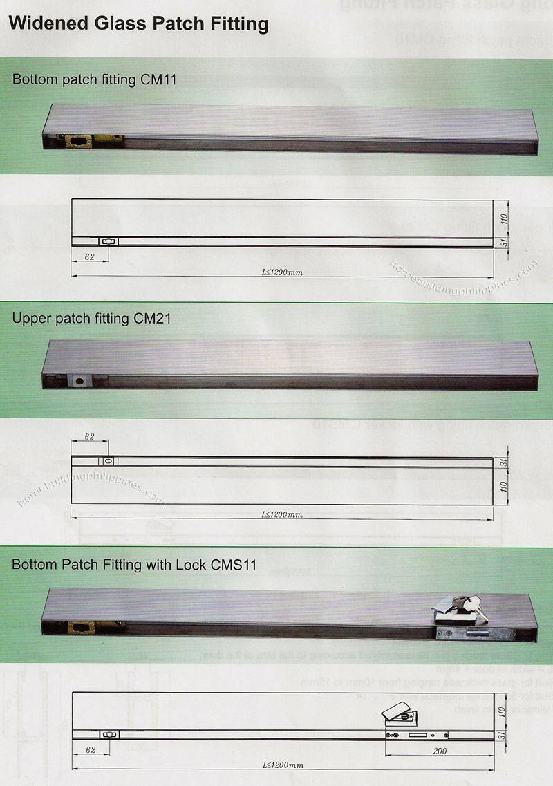 Widened Glass Patch Fitting