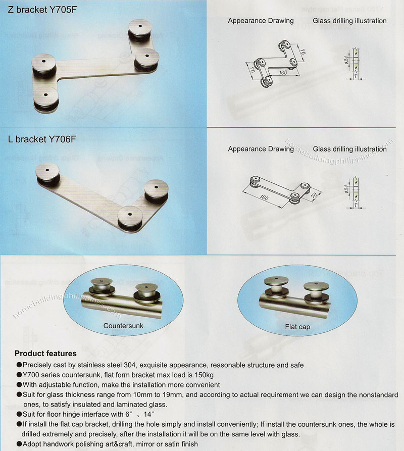 Glass Door Bracket For Floor Hinge