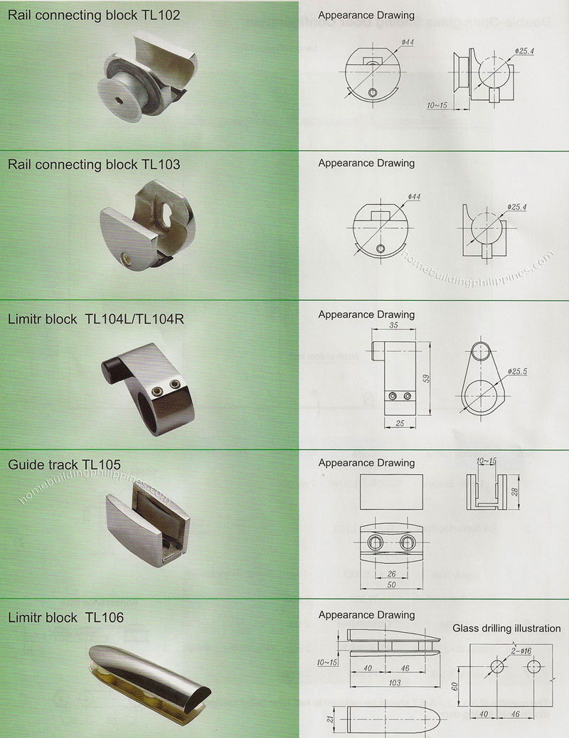 Rail Connecting Block, Limiter Block, Guide Track