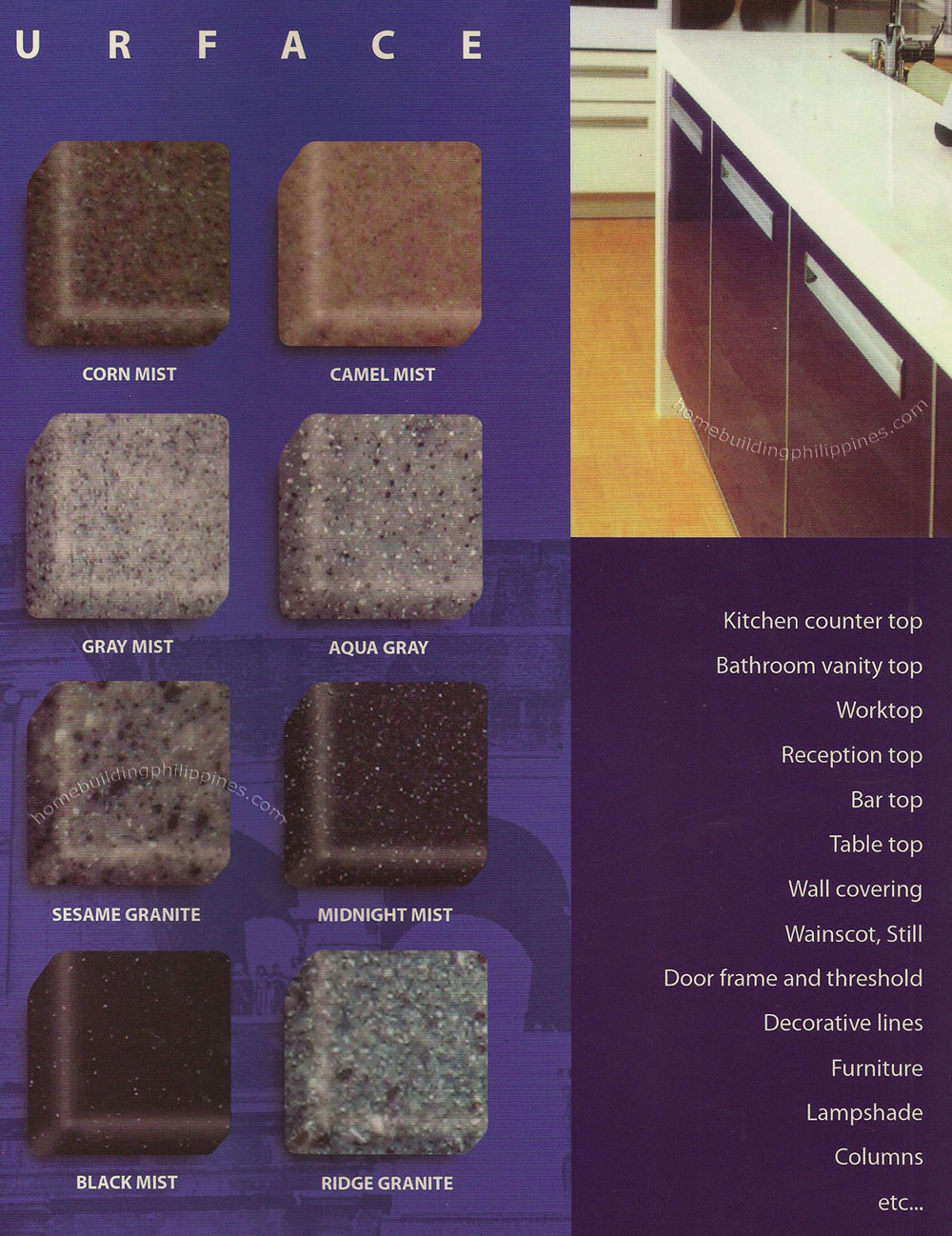 U-Stone Solid Surface Color Collection