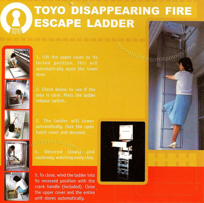 TOYO Disappearing Fire Escape Ladder