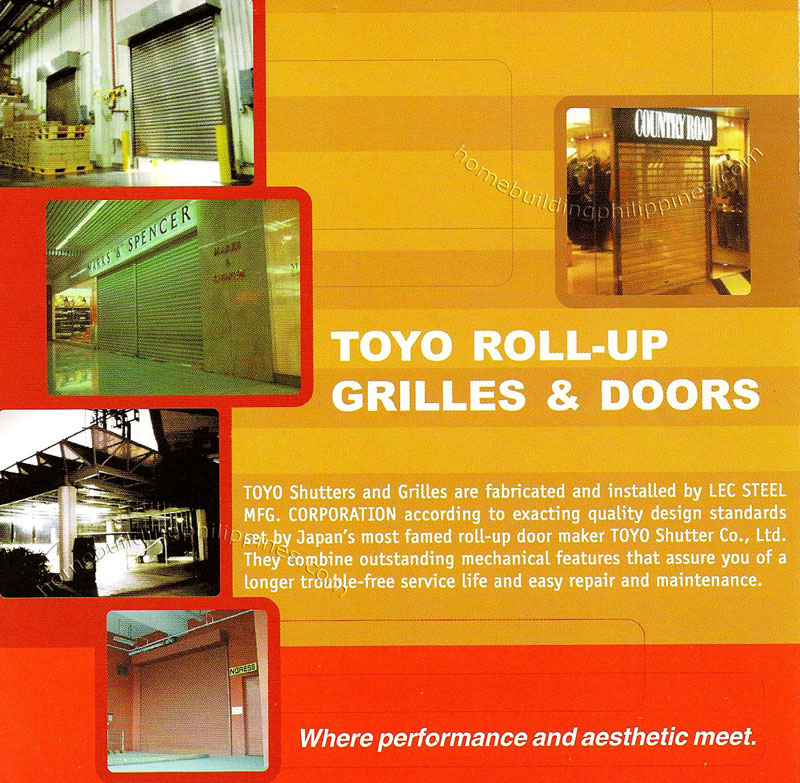 TOYO Roll Up Shutters, Grilles and Doors