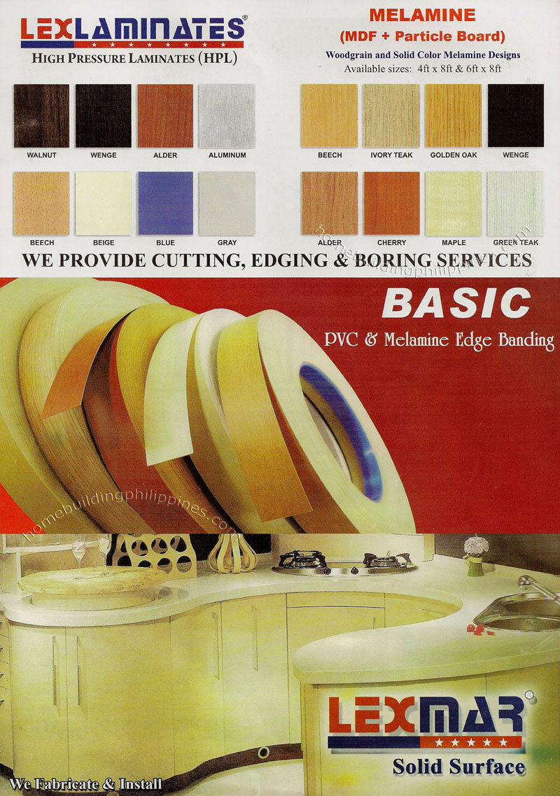 Lexlaminates High Pressure Laminates Melamine Designs Lexmar Solid Surface Philippines