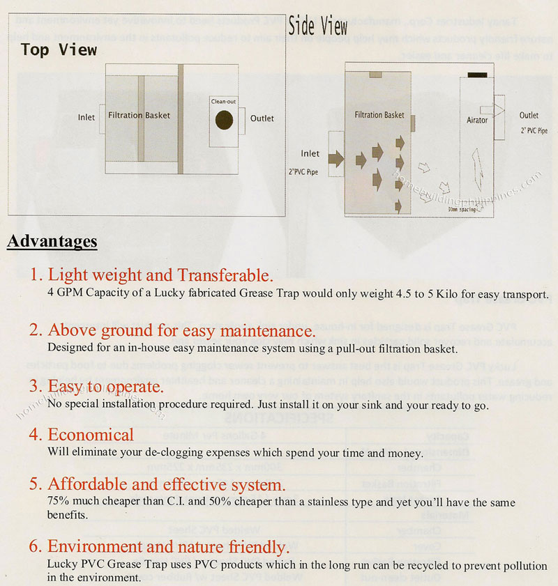 PVC Grease Trap Advantages