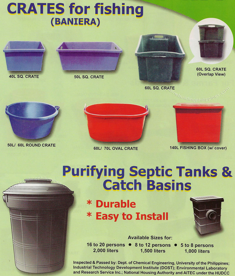 Crates for Fishing, Septic Tanks and Catch Basins