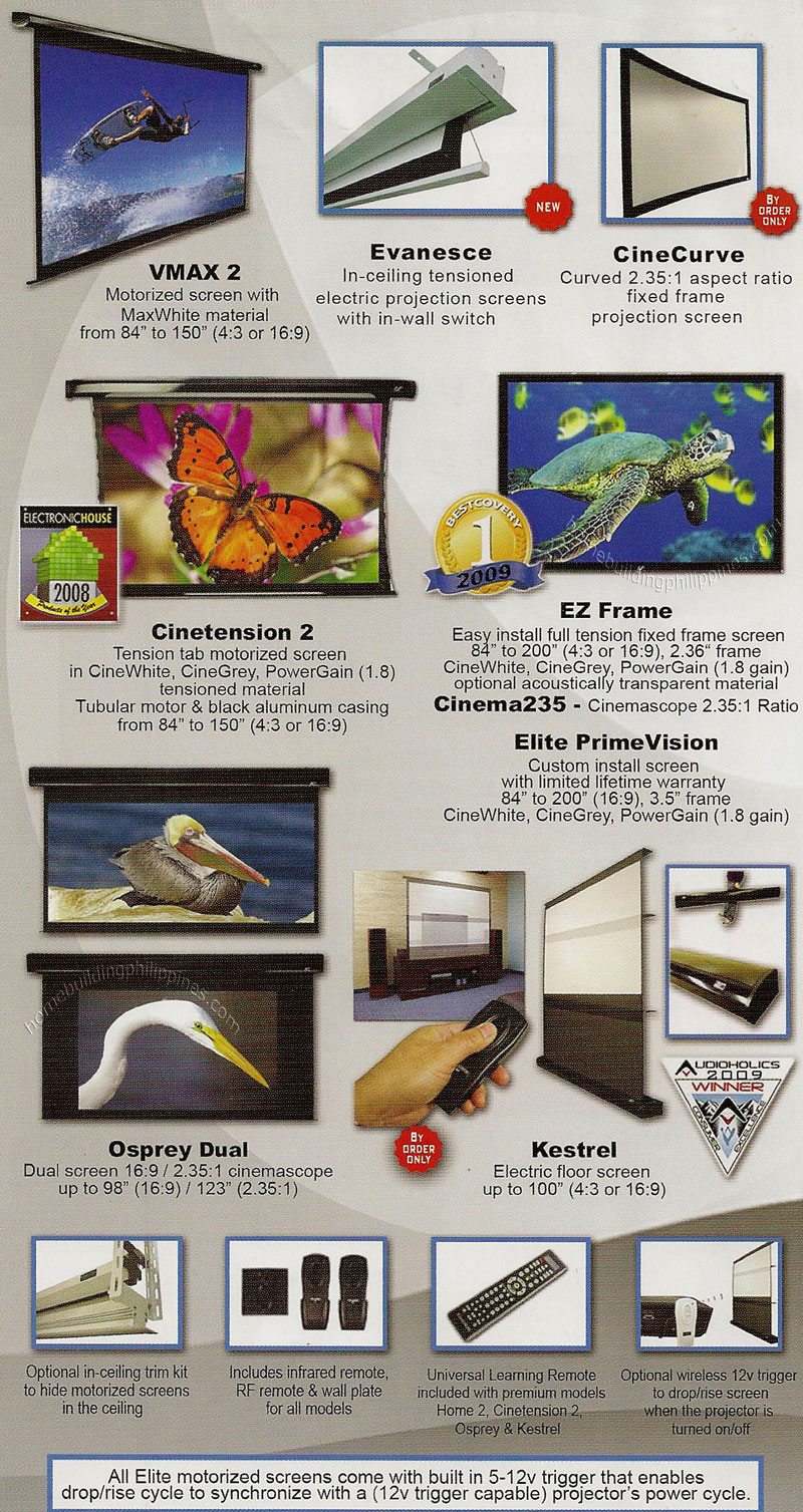 Elite Screens Projection Screens