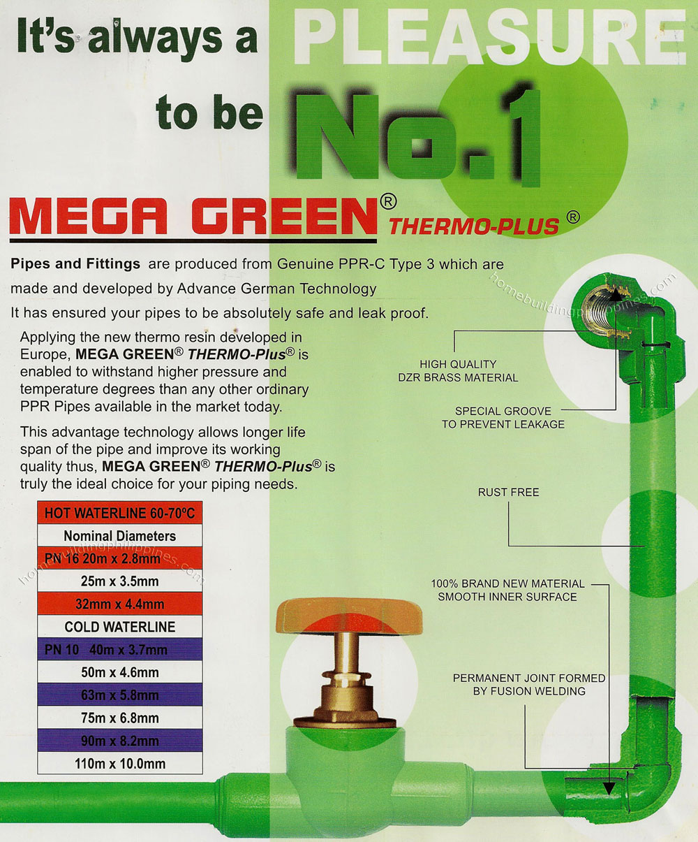 Mega Green Thermo Plus Advanced Water Piping System
