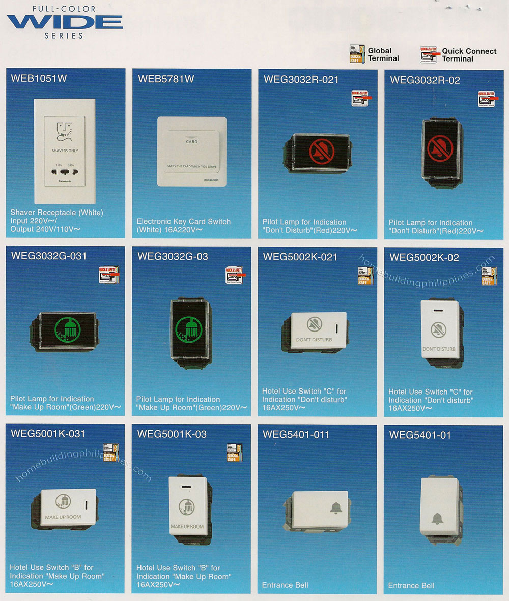 Panasonic Wiring Devices for Hotel Projects