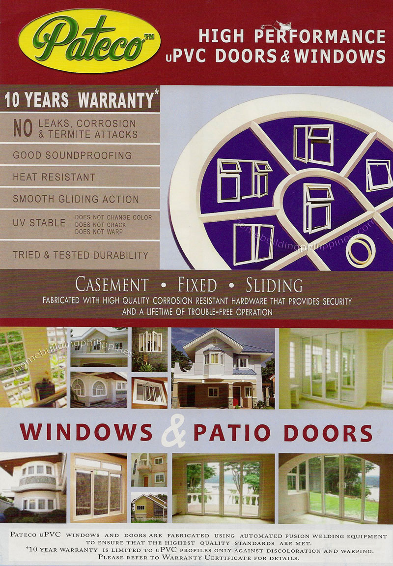 uPVC Doors and Windows: Casement, Fixed, Sliding; Windows and Patio Doors