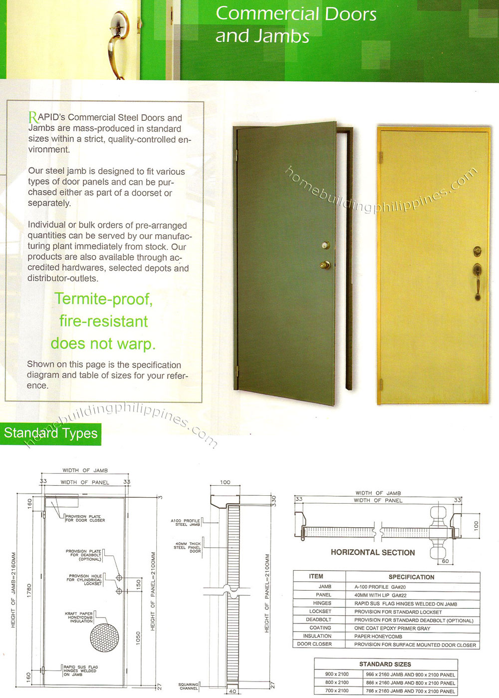 Commercial Steel Doors and Jambs