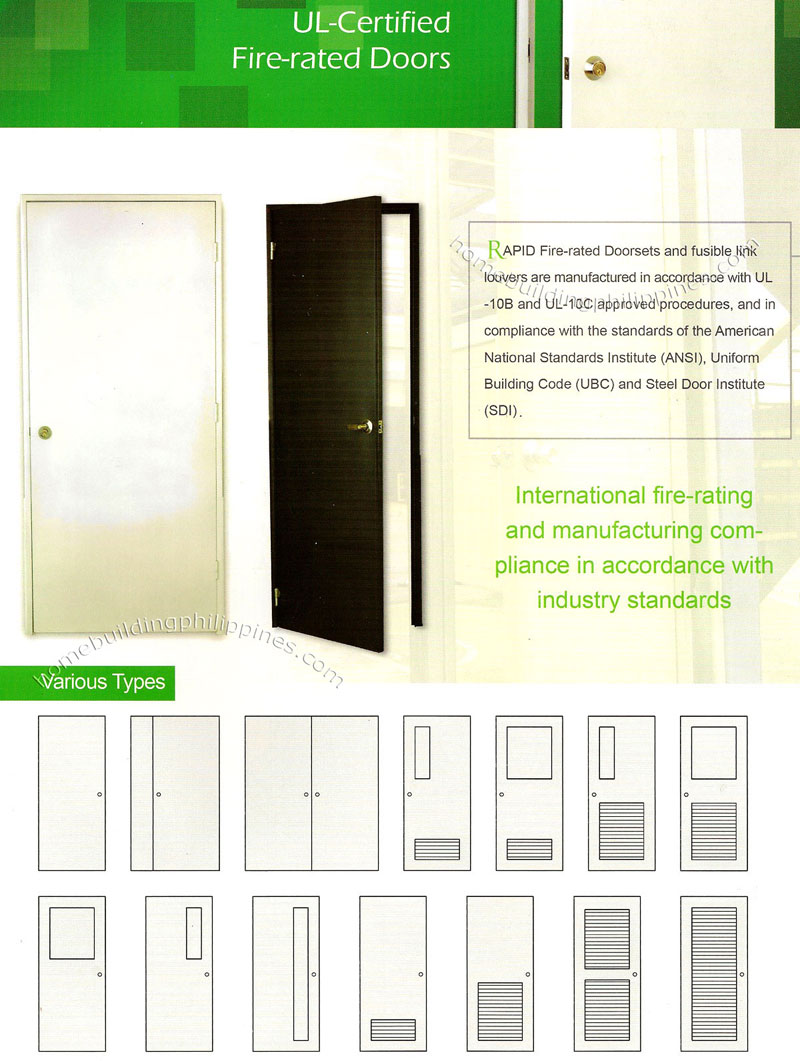 UL Certified Fire Rated Doors