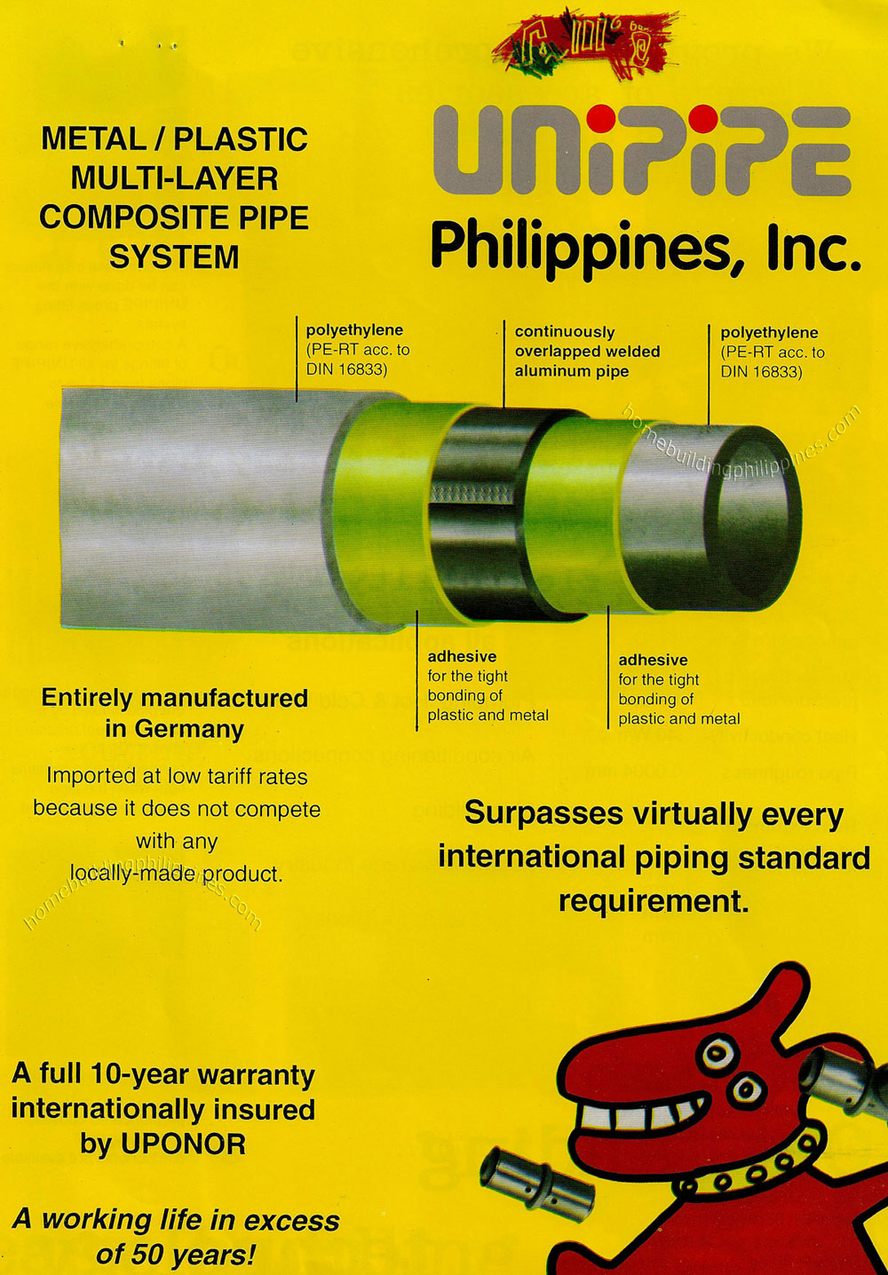Metal/Plastic Multi-Layer Composite Pipe System