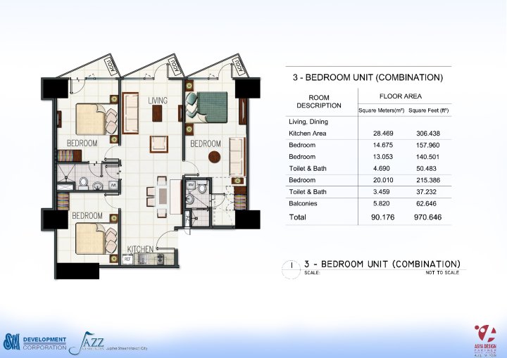 Condo Sale at Jazz Residences Condominium Unit Floor Plans