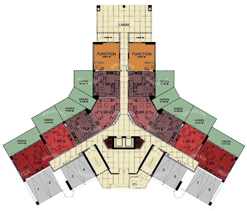 Bi-level floor plan