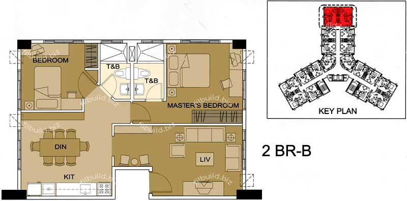 Penthouse two-bedroom B