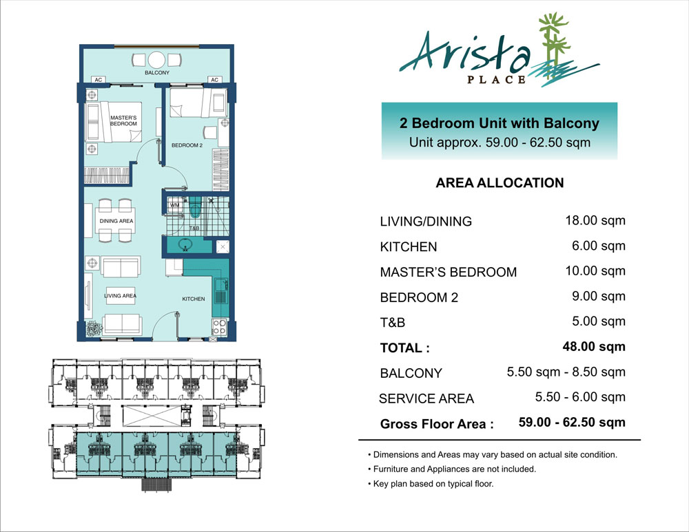 Condo Sale at Arista Place Condos Floor Plans