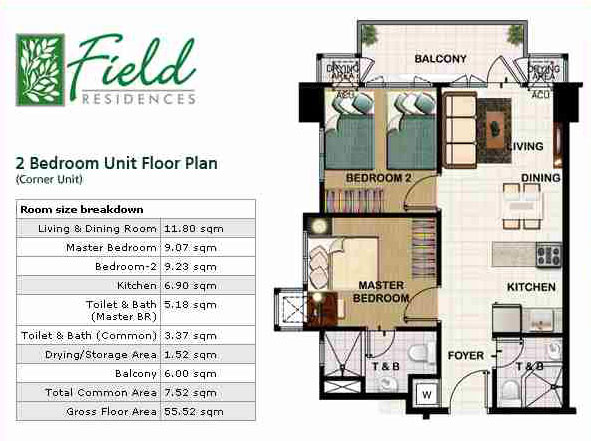 Condo Sale At Field Residences Unit Floor Plans Building 1