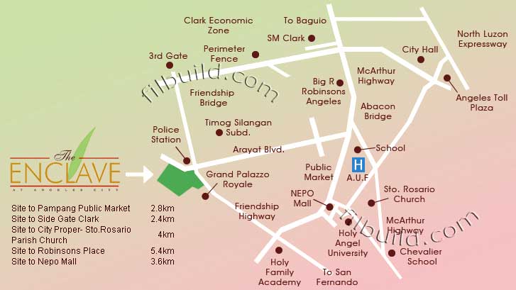 Angeles City Philippines Map