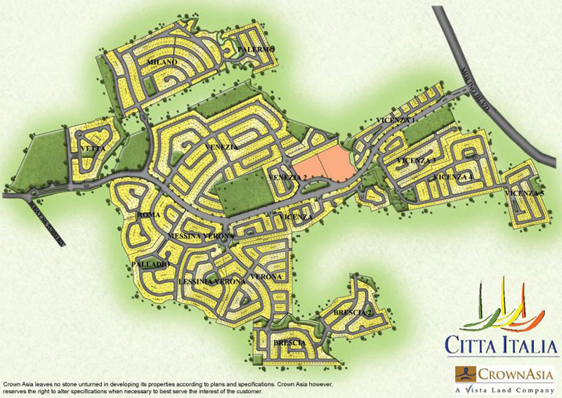 Citta Italiai site development plan