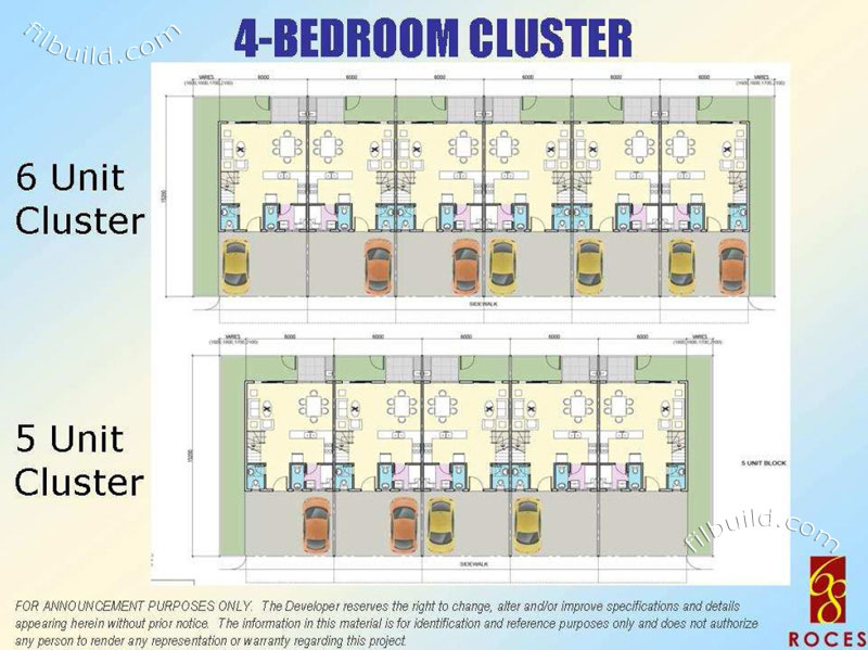 Real Estate Home Lot Sale At 4 Bedroom Cluster Floor Plan