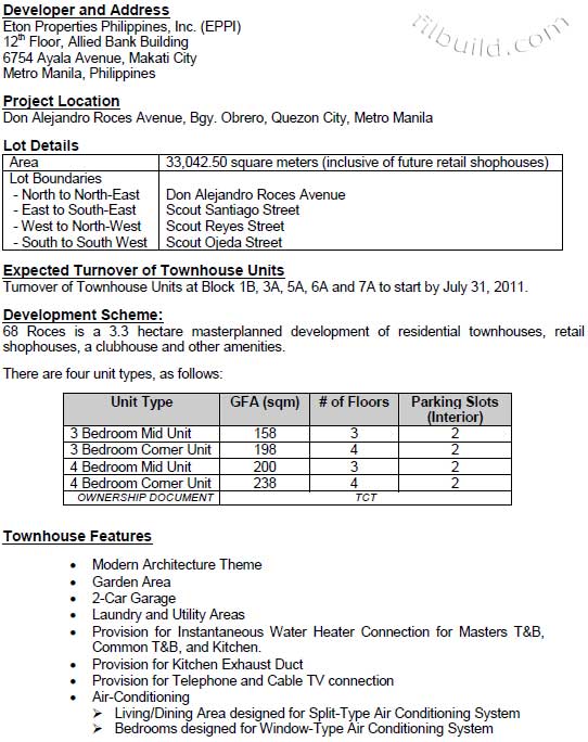 Project Information Sheet